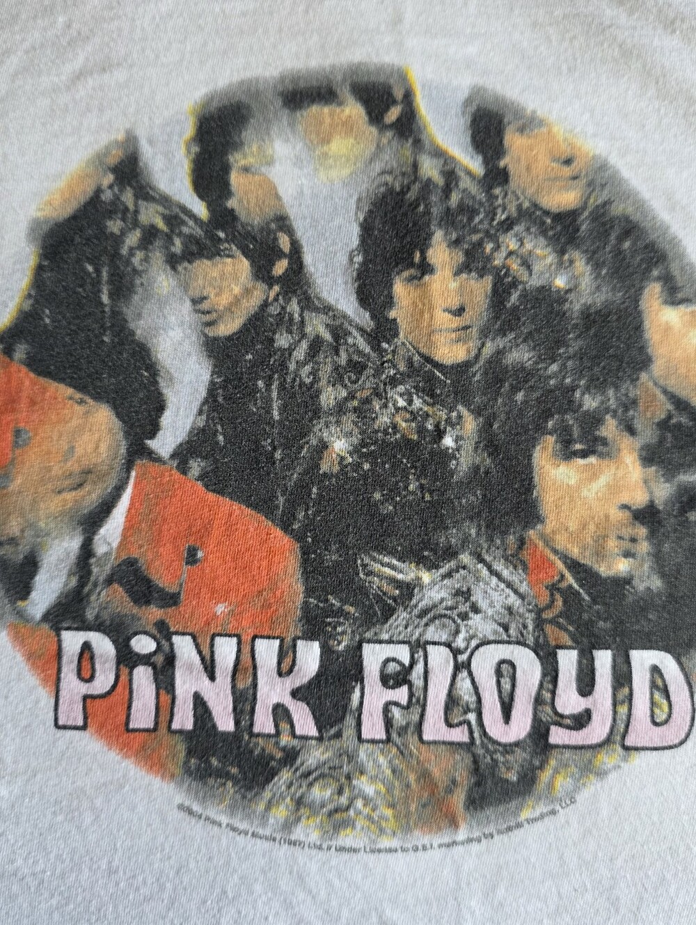 Pink Floyd Ringer Tee White Red Graphic Band Shirt Y2K Grunge Size Large - Picture 7 of 7